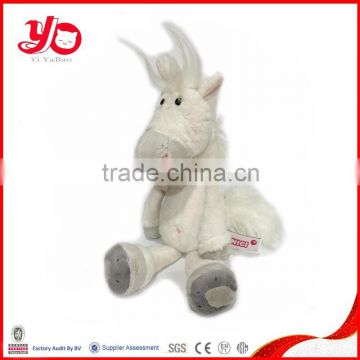 2015 stuffed white plush horse toy , plush animal stuffed horse