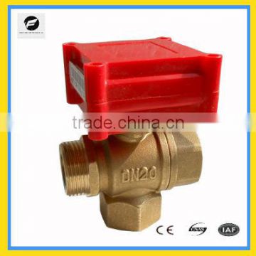 1/2inch 3-way Brass CWX-1.0A motor valve for fire-flight sprinkler service,Fan coil and,hot water cycle system