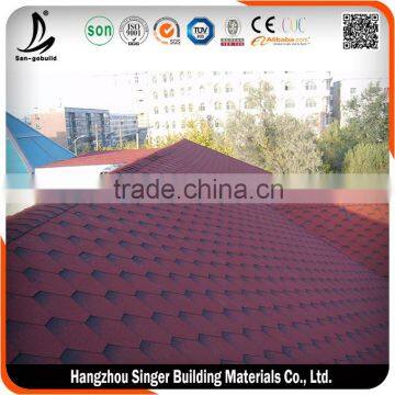 Red Colored Asphalt Roofing Shingle For Hot sale