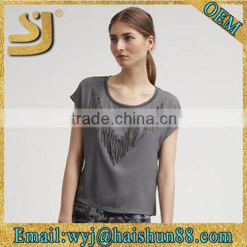 western new fashion promotional fashion custom t shirt,custom t shirt in factory price t shirt