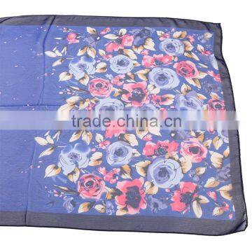 2015 Fashionable Small Flower Chiffon Scarf- In Stock photo-2