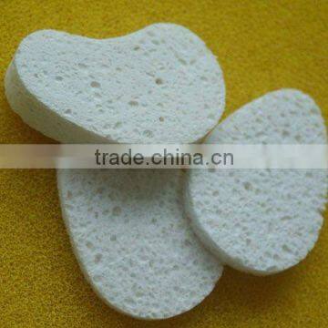 colourless cellulose facial sponge , white cleaning puff