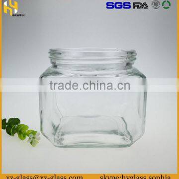 Storage bottles& jars type and food use beaded glass jar 80cl high quality