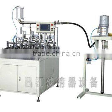 Filter Caps PVC Gluing / Dispensing Machine car oil filter machine