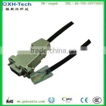 RJ45 To RS232 Metal Shell DB9 Cable For Telecommunication