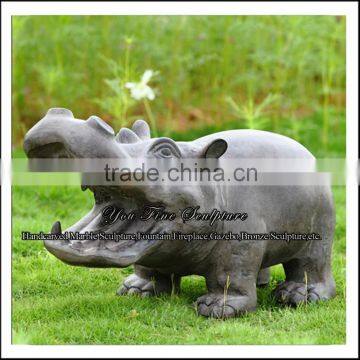 Granite Stone Animal Hippo Statue