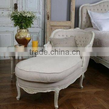 FRENCH LOUIS XV EMPIRE TRADITIONAL STYLE CHAISE LONGUE