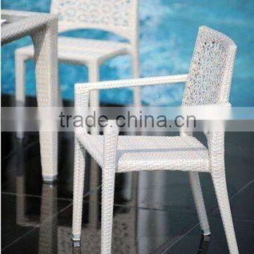 Rattan Dining chair modern white durable