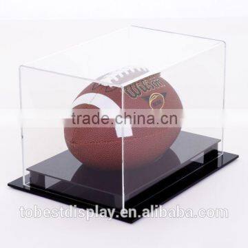 elegant acrylic soccer ball display case with black base manufacturer