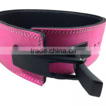 Power weight lifting belt with black lever buckle