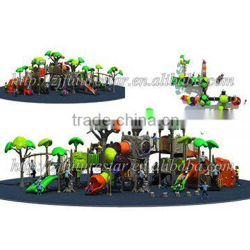 Coming soon! Ancient-tree style outdoor playground giant slide for sale with 32 optional site sizes
