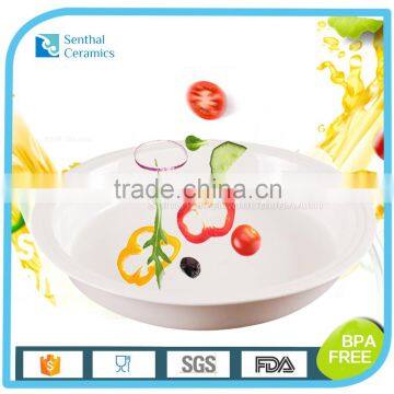 Round Hotel ceramic Food Oval Deep ceramic buffet tray