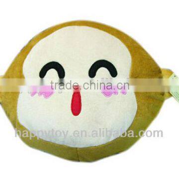 HI CE monkey soft pillow,emoji monkey plush toy,monkey emoji pillow