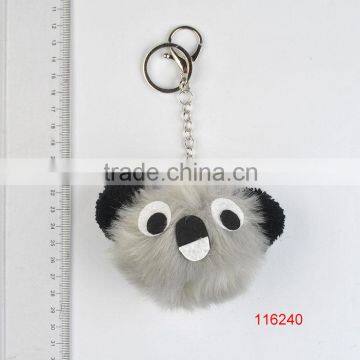 fashion fur pompom keychain