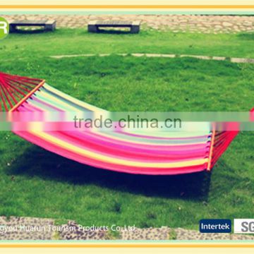 1m*2m Cotton Beautiful Hammock With Wooden Bar