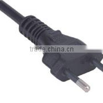 Brazil Power cord 2.5A,250V 2 pin ac power cord plug