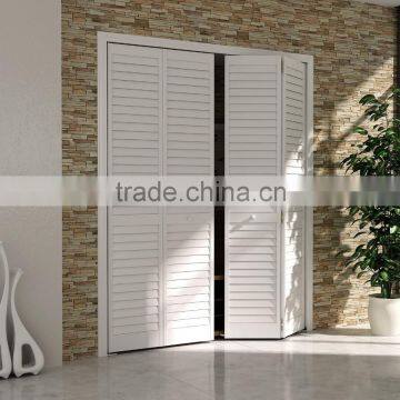 Transitional Dining Room Full White Composite Wooden Louvered Doors