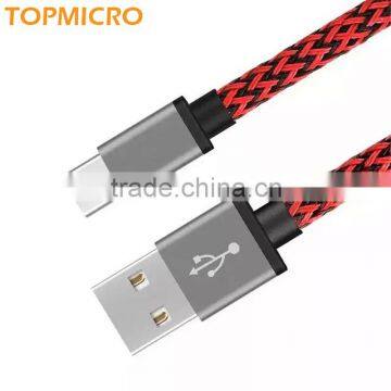 2016 Quick Charge Braided Aluminum Alloy Data Line Type-C to USB 2.0 Cable photo-4