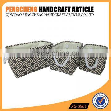 High Quality Red Color Storage Basket Cotton Handle