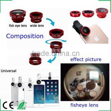 Fisheye Lens Wide Angle Macro Lens Photo Kit Set for iPhone5