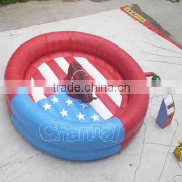 2016 Hot Sale Inflatable Mechanical Rodeo Bull Game with Inflatable Mattress China Supplier