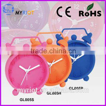 2016 New Colorful Silicone Alarm Clock Hot Sale Promotional Gift