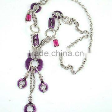 Fashion purple necklace Sweater chain