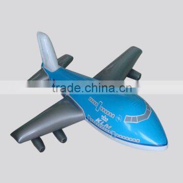 Plastic PVC inflatable airplane with logo printed for promotional