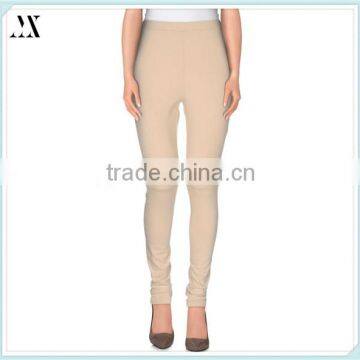 2016 Wholesale Custom Leggings Jersey Tapered Mid-rise Solid Pocket Tan Leggings photo-1