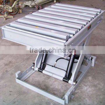 Stationary hydraulic handing goods lifting platform