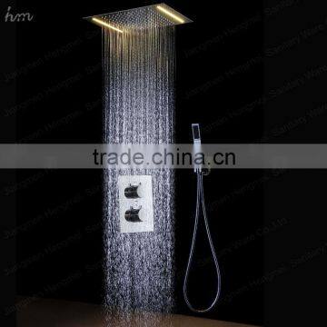 square 360*500mm embedded ceiling european shower faucet rainfall shower set thermostatic bathroom mixers