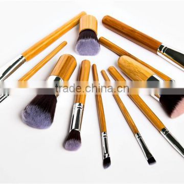 Best Beauty Product 11PCS makeup brushes bamboo with synthetic fiber brush set