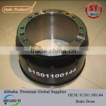 good sales black brake drum for MAN OEM:81501100144