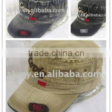 embroidery 100% cotton military cap