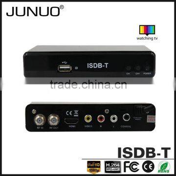 JUNUO china manufacture OEM good quality free to air tuner hd mpeg4 mstar isdb-t digital tv receiver Philippines