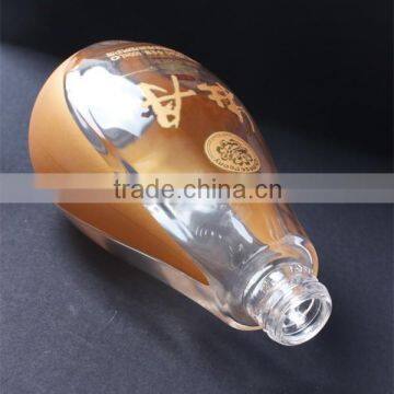 China Professional Factory Customer Unique Shape Wholesale Glass Wine Bottle photo-3