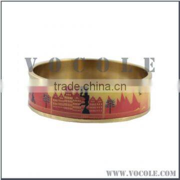 Stylish Stainless Steel Handmade Glaze Enamel Bangles