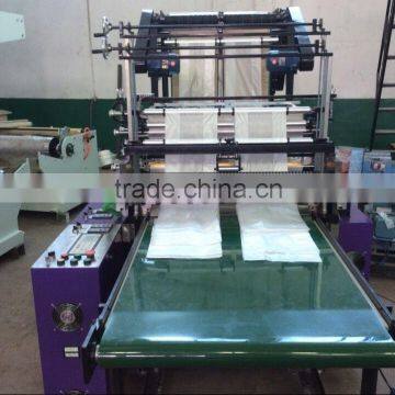 Latest hot seal and cool cut bottom sealing bag making machine