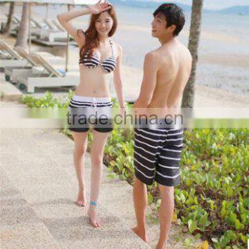 Manufacturer Swim Shorts in Stripe Style Custom Design Beach Swimming Wears