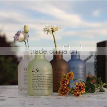 2016 hot sale mini colorful clear glass vase flower