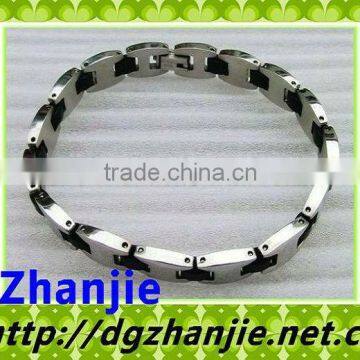 mens stainless steel silicone bracelets #17010