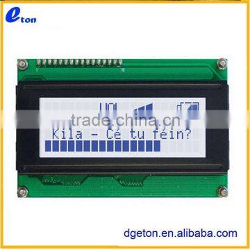 TRANSMISSIVE LCD CHARACTER DISPLAY 20X4 USB WHITE LED BACKLIGHT