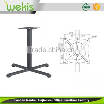 Heated four feet powder coated iron table base for office furniture new design 2016