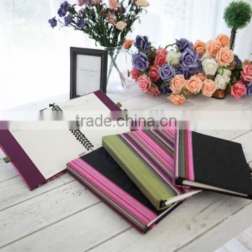 fancy fabric covered multifunctional loose leaf notebook