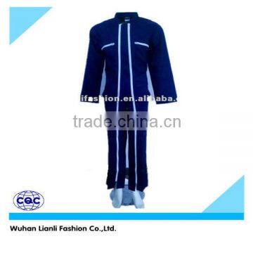 blue Double zipper latest design professional safety coveralls workwear