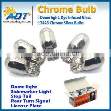 Hot sale 7443 T20 Signal Light Silver Chrome bulb lamp DRL