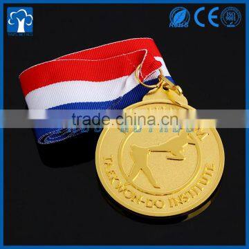 customized gold stamp teakwondo medals