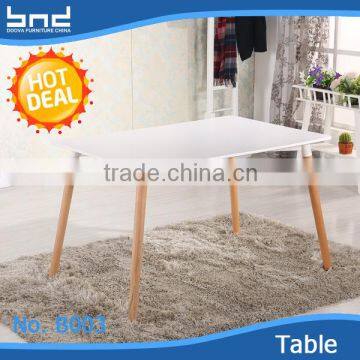 Wood MDF dining table with wood legs