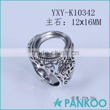 Top Sale antique style ring mounting 925 sterling silver adjustable finger ring base thai silver rings finding