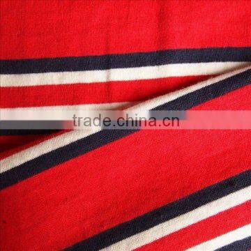 T/R(50/50) feeder stripe single jersey knitting textile fabric